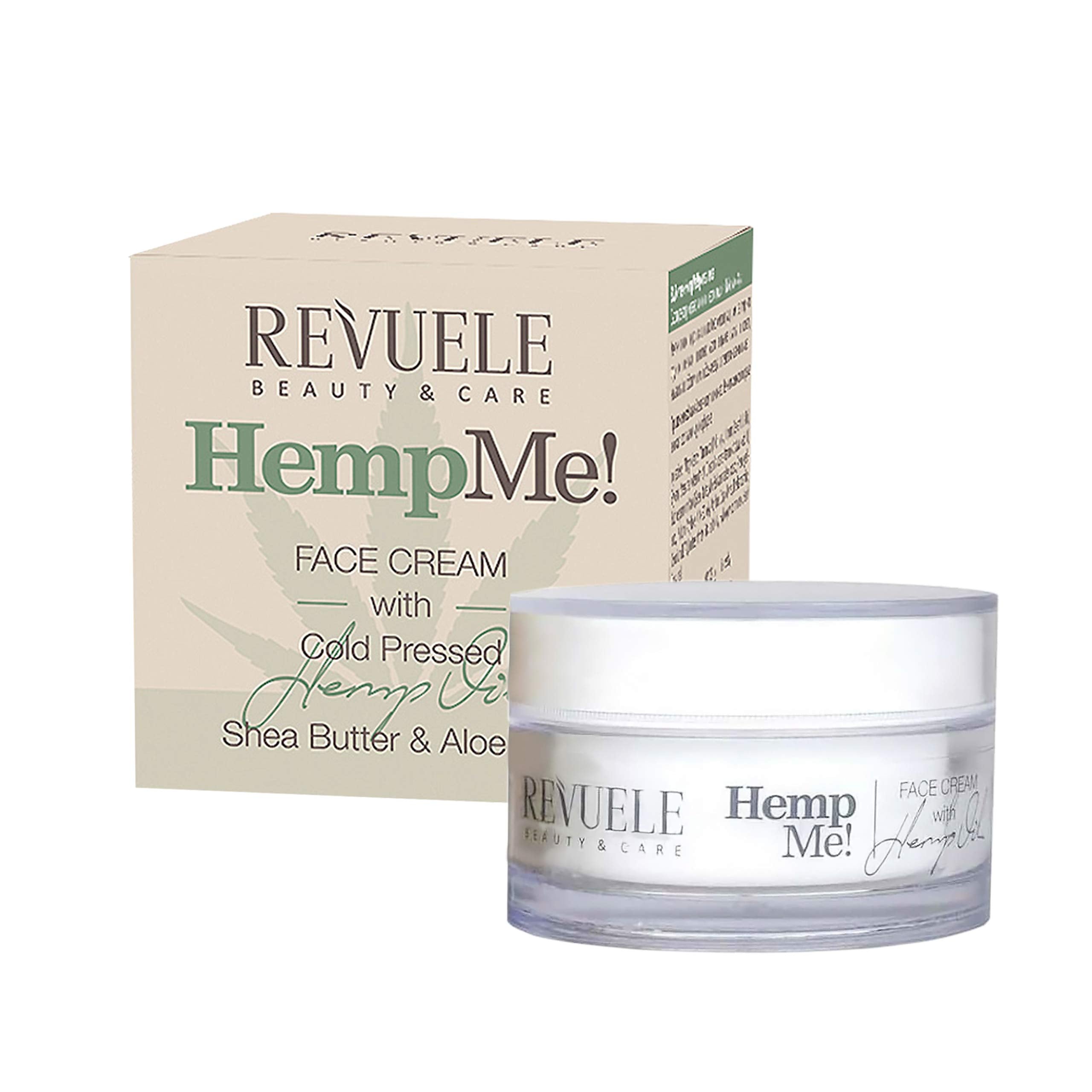 Revuele Face Cream With Cold Pressed 50Ml tube on white background