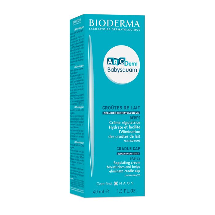 Bioderma ABCDerm Babysquam cradle cap cream tube 40ml front view