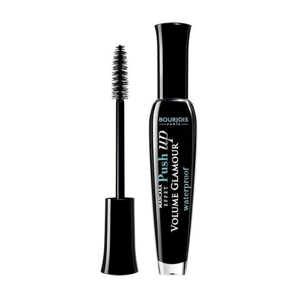 Bourjois Glamour Effet Push Up mascara in black with push-up brush, waterproof formula for volume
