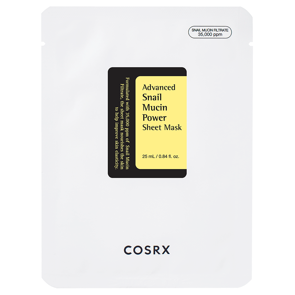 COSRX Advanced Snail Mucin Power Sheet Mask packaging box front view