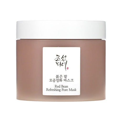 Beauty Of Josen Red Bean Refreshing Pore Mask in 140 ml tube, cream texture on finger