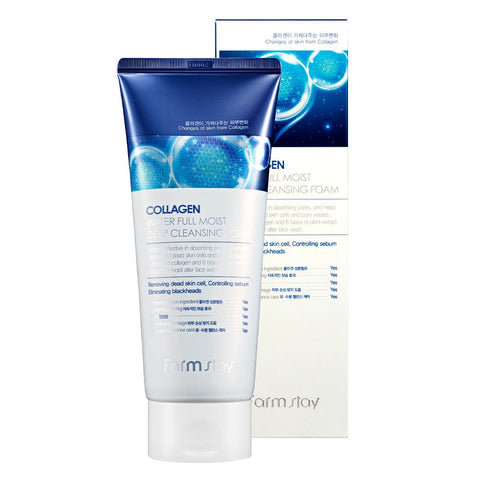 Pumping the white creamy foam onto hand for cleansing routine