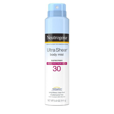 Neutrogena Ultra Sheer Sunscreen Spray SPF 30 5oz packaging front view