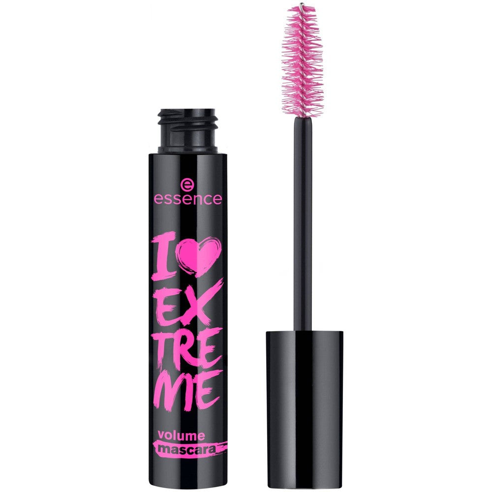 essence I Love Extreme Volume Mascara in black tube with pink accents