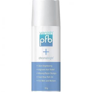 PFB Vanish with Chromabright roll-on bottle on white background