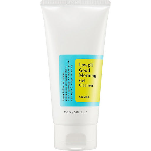 Cosrx Low pH Good Morning Gel Cleanser 150ml tube on white background