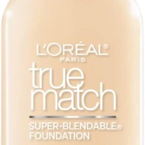 L'Oreal True Match Super Blendable Makeup W1 Porcelain 30ml bottle on white background