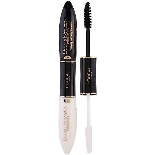 L'Oreal Paris Double Extension Ceramide R Extra Black Mascara dual-ended tube packaging