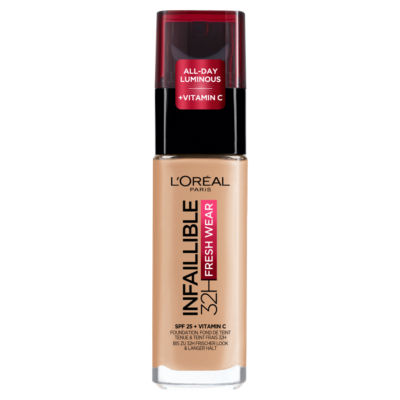 Loreal Paris Infallible Foundation 235 Honey with pump and cap detail