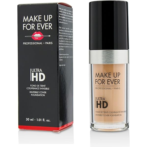 Make Up For Ever Ultra HD Foundation applied with a makeup sponge for a seamless finish