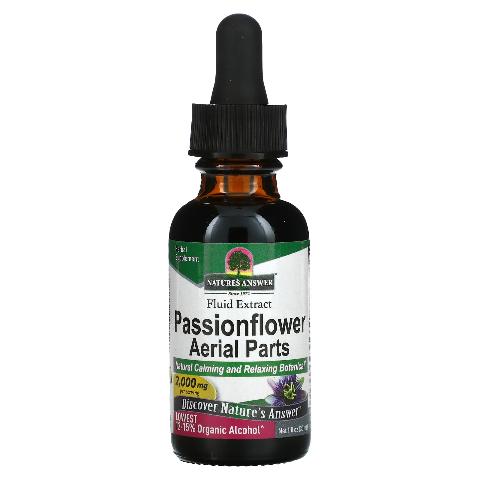 Natures Answer Passion Flower Extract 2000mg 30ml bottle front view
