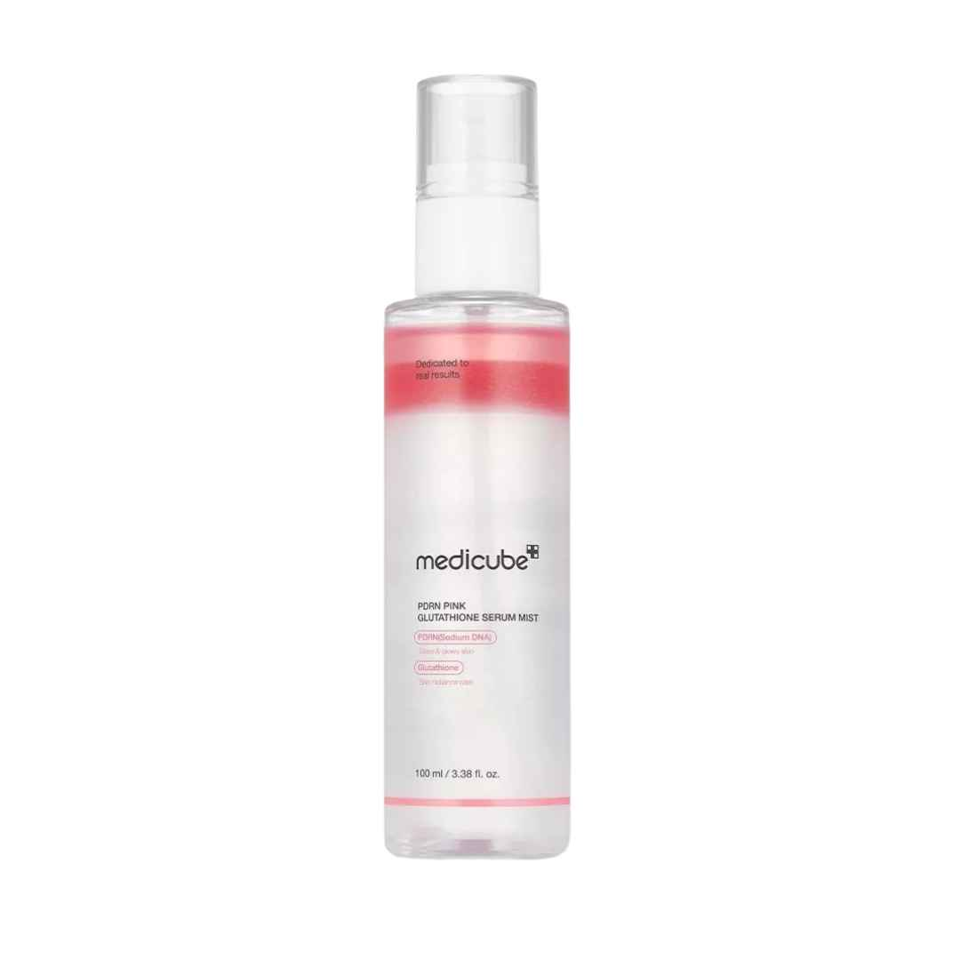 PDRN Pink Glutathione Serum Mist 100 ml bottle on white background