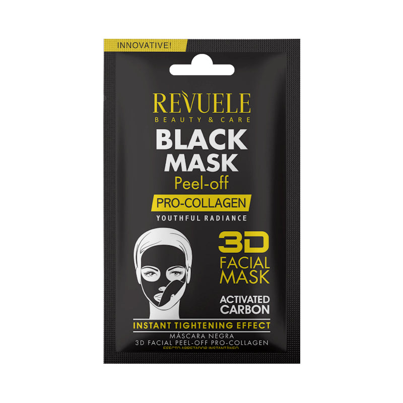 Revuele Black Mask 3D Peel-Off 15 ml tube packaging front view
