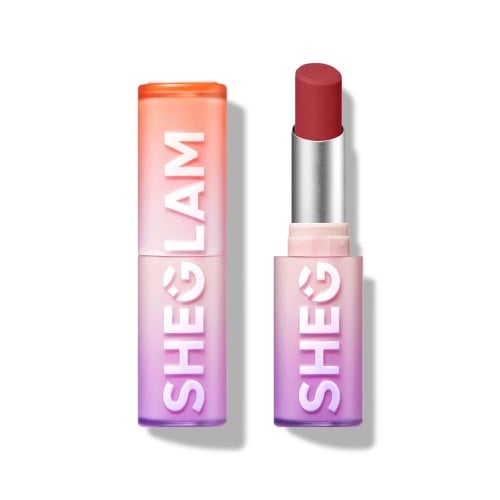 Sheglam Main Character matte lipstick bullet in its full-size packaging against a clean white background