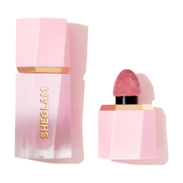 Sheglam Color Bloom Liquid Blush in Love Cake – matte gel-cream formula in a tube with sponge-tip applicator