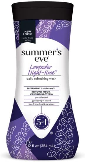 Summer's Eve 5 in 1 Daily Refreshing Wash Lavender Night-Time 354 ml bottle front view
