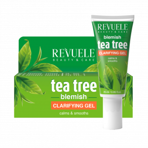 Revuele Tea Tree Blemish Treatment 25 ml bottle with green label and dropper