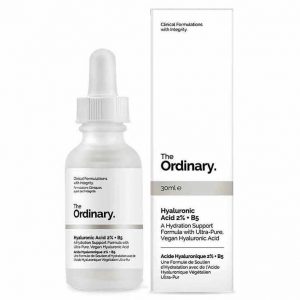 The Ordinary Hyaluronic Acid 2% + B5 30ML serum in clear glass bottle with dropper cap