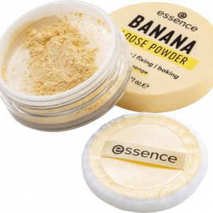 Essence Banana Loose Powder 6G in a translucent jar with yellow cap and black label