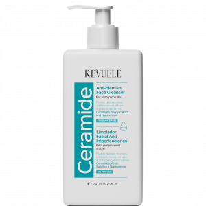 Revuele Ceramide Anti-blemish Face Cleanser 250ml white bottle front view