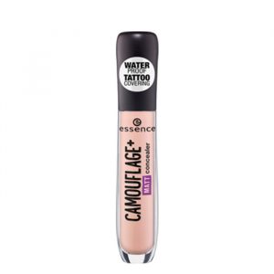 Essence Camouflage+ Matt Concealer in shade 010 Light Rose, tube with matte black cap