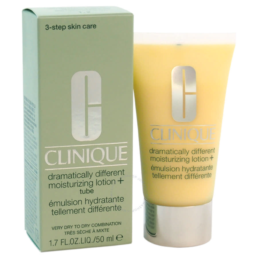 Clinique Dramatically Different Moisturizing Lotion in a white squeeze tube, 1.7 oz bottle