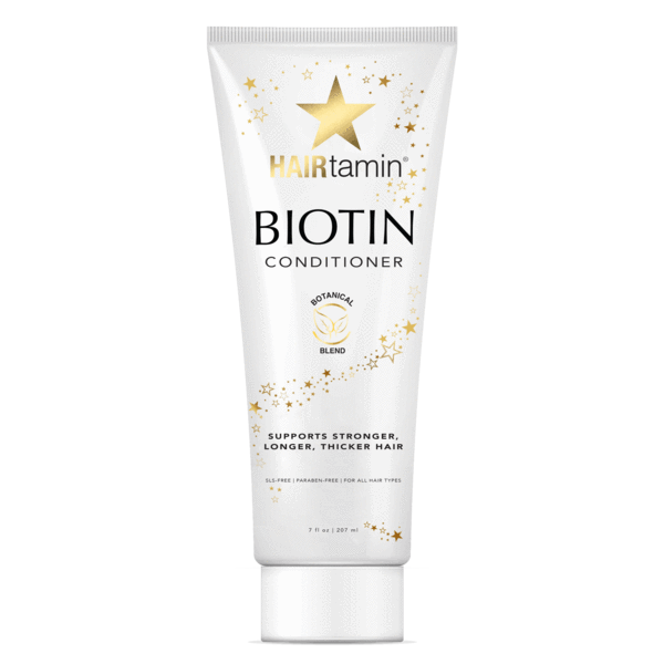 HAIRtamin Biotin Conditioner 207ML - front view of white bottle with green label