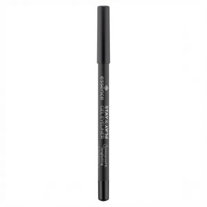 essence STAY & PLAY GEL EYELINER 01 in black pot with brush