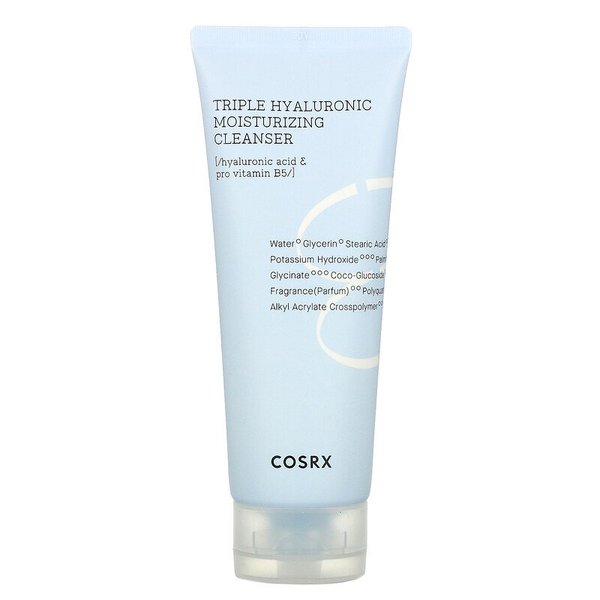 Cosrx Triple Hyaluronic Moisturizing Cleanser 150ml tube packaging
