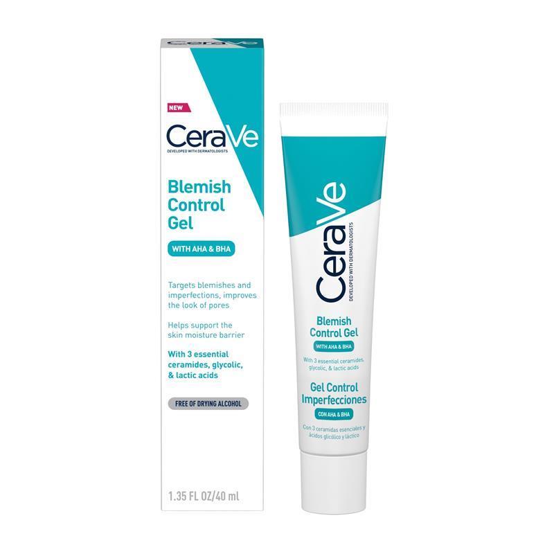 CeraVe Blemish Control Gel 40ml tube on white background