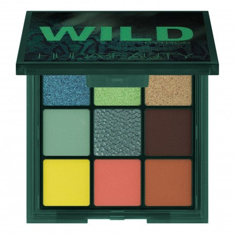 Huda Beauty Python Wild Obsessions Eyeshadow Palette 7.5G compact with nine shades and 3D python embossing
