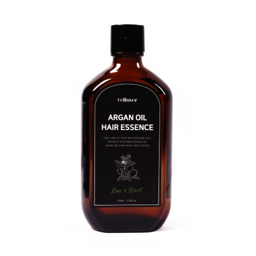 Celluver Argan Oil Hair Essence 100ml bottle with lime and basil scent