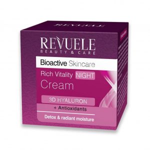 Revuele Rich Vitality Night Cream 50ml jar on white surface