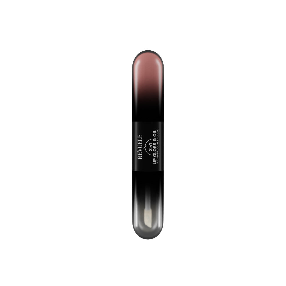 Revuele 2in1 Lip Gloss & Oil in shade 11, a shimmering pink lip product with a doe-foot applicator