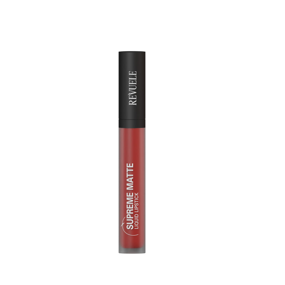 Revuele Supreme Matte Liquid Lipstick in shade 03, bullet tube with silver cap