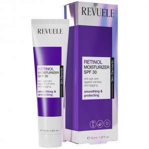 Revuele Retinol Moisturizer SPF 30 40 ml tube with white and orange packaging
