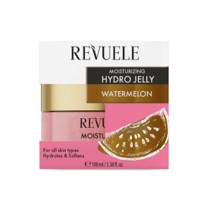 Revuele Watermelon Hydro Jelly jar with visible green gel texture on white background