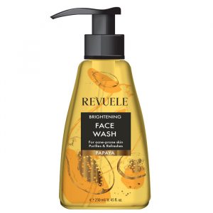 Revuele Papaya Face Wash Gel Pump 250ml bottle on white background