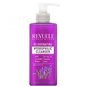 Revuele Rejuvenating Cleanser 150ml bottle with lavender accents on a white surface