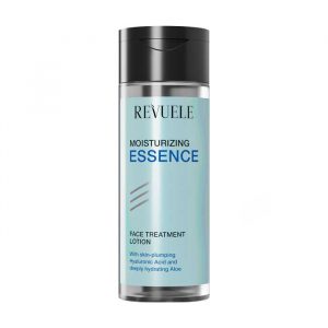 Revuele Moisturizing Essence Lotion 150 ml bottle on white background, minimalist skincare packaging