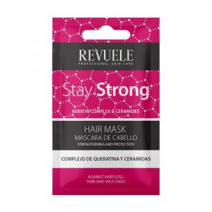 Revuele Sty Strong hair mask in a white tube, 25ml size, on a clean surface