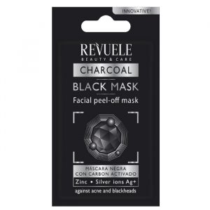 Revuele Active Charcoal Peel Off Black Mask 15ml tube packaging