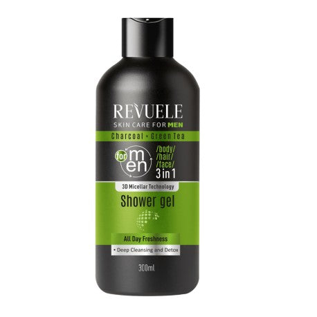 Revuele Shower Gel 3N1 300Ml bottle on white background