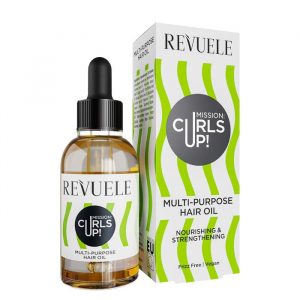 Revuele Curls Up Multi-Purpose Oil 30ml bottle on a white surface