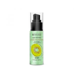 Revuele Kiwi Liquid Eye Patches 50Ml packaging showing a green tube with spatula