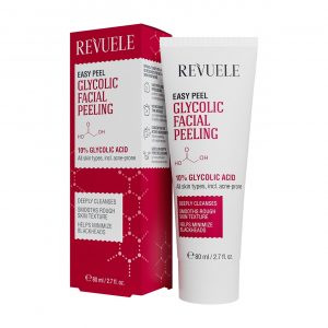 Revuele Easy Peel 10% Glycolic Acid 80ML tube on white background