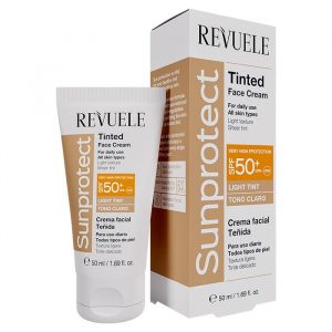 Revuele Sunprotect Tinted Sunscreen Cream SPF50+ Light Tint tube packaging front view