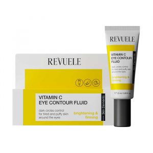 Revuele Vitamin C Eye Contour Fluid 25ml packaging – sleek white bottle with orange accents
