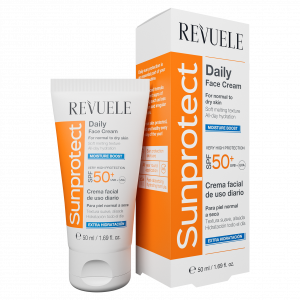 Revuele SPF50+ face cream tube front packaging 50ml