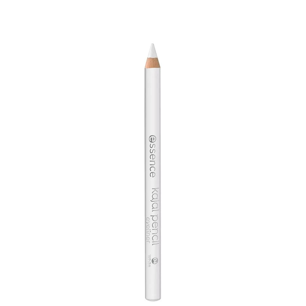 Essence Kajal Eye Pencil 04 White in a sleek black-and-white pencil packaging, displayed on a clean white surface
